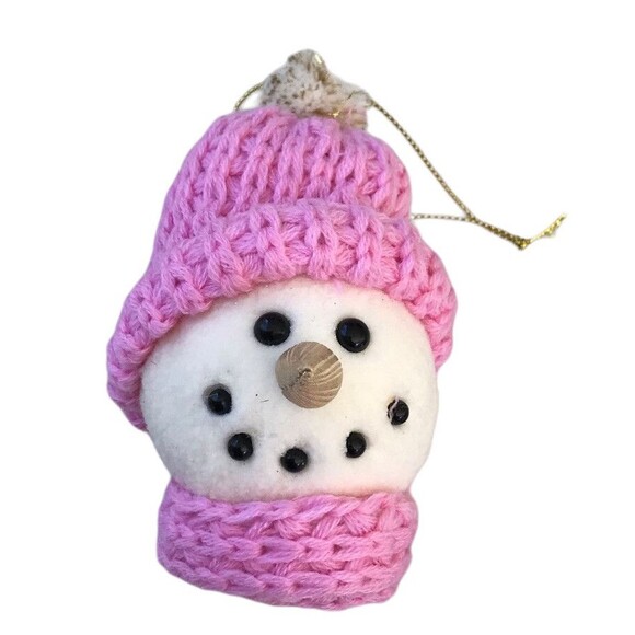 Christmas Ornaments White Owl Ice Skates Stocking Llama Snowman Head Lot of 5 - Picture 8 of 9